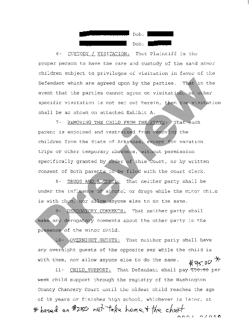 Preview A06 Decree for Divorce with Children