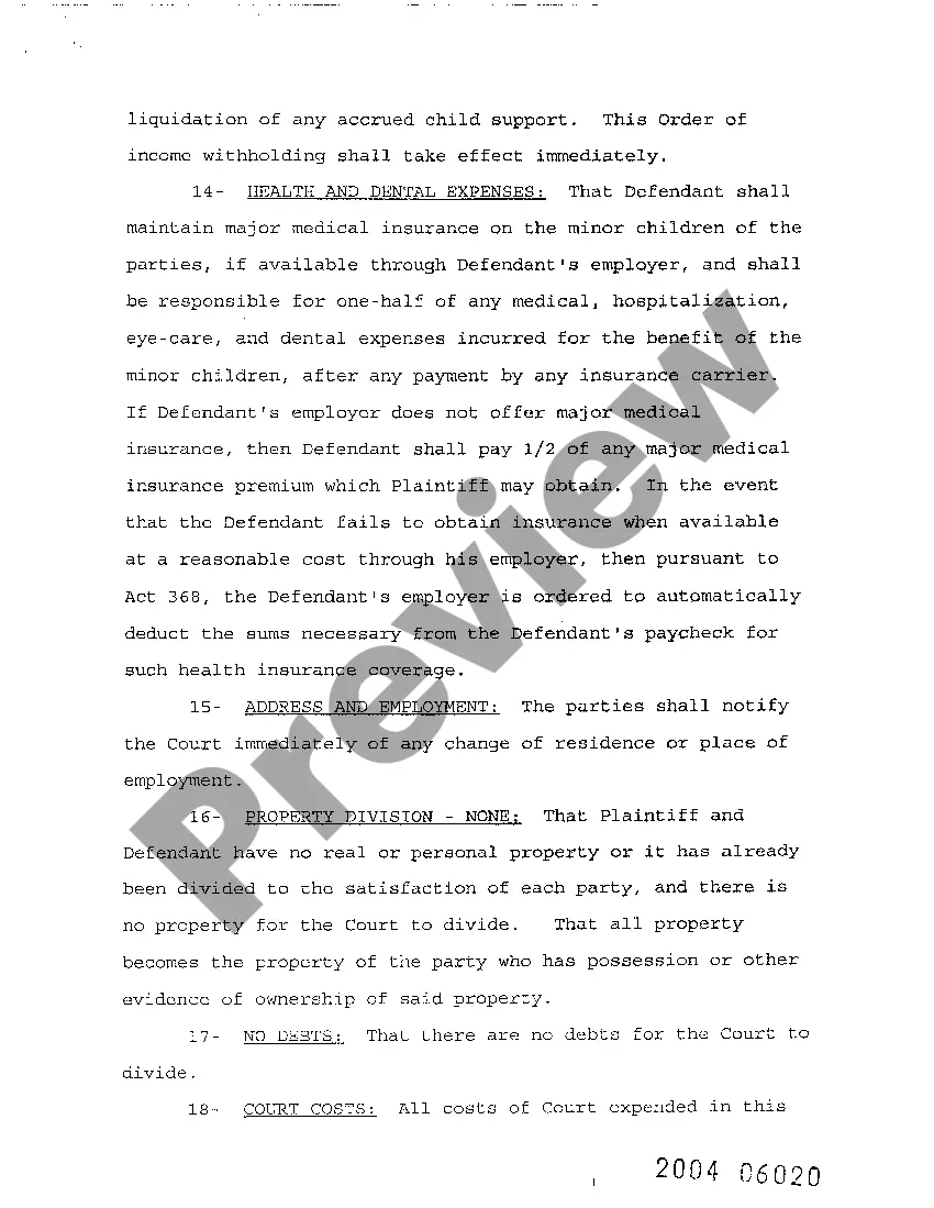 Preview A06 Decree for Divorce with Children