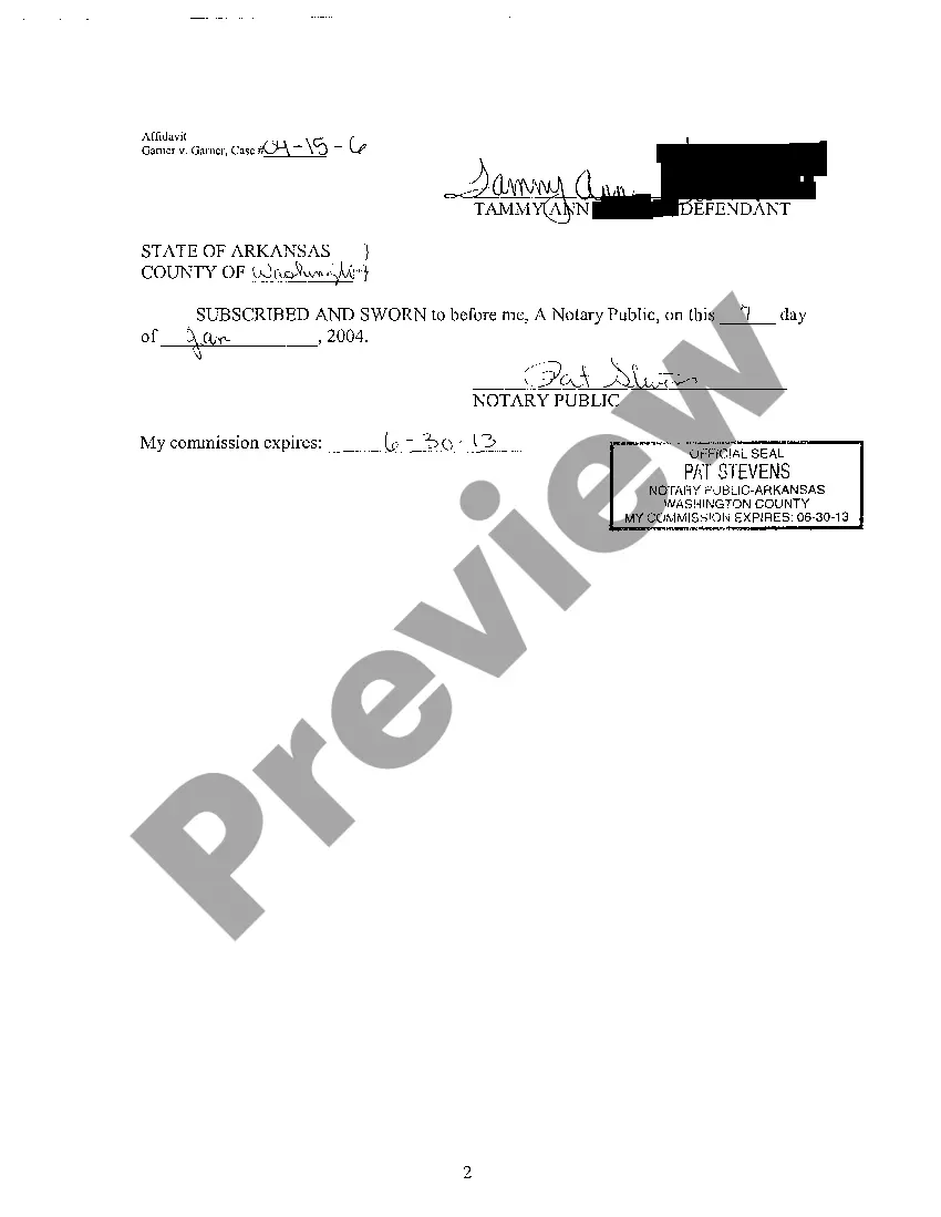Preview A04 Affidavit of Personal Property Division