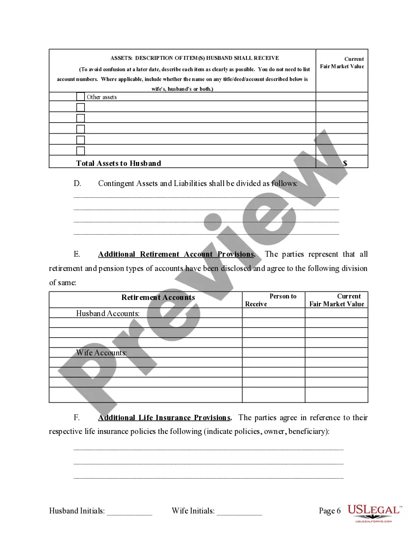 Preview Marital Legal Separation and Property Settlement Agreement where Minor Children and Parties May have Joint Property or Debts and Divorce Action Filed