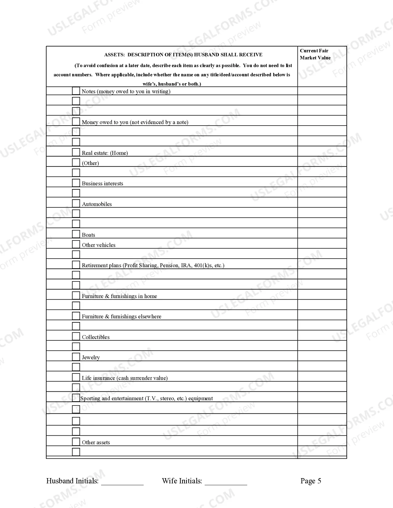 Preview Legal Separation and Property Settlement Agreement with Adult Children - Marital - Parties May have Joint Property or Debts - Divorce Action Filed
