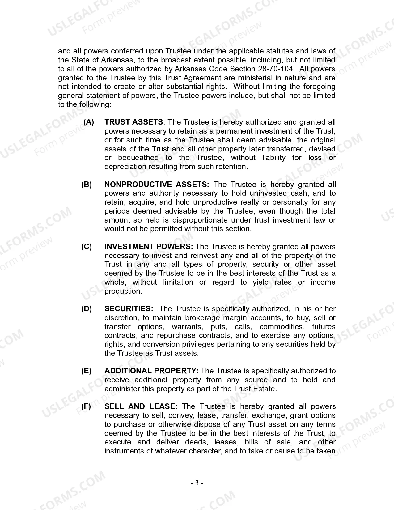 Preview Revocable Living Trust for Husband and Wife with No Children