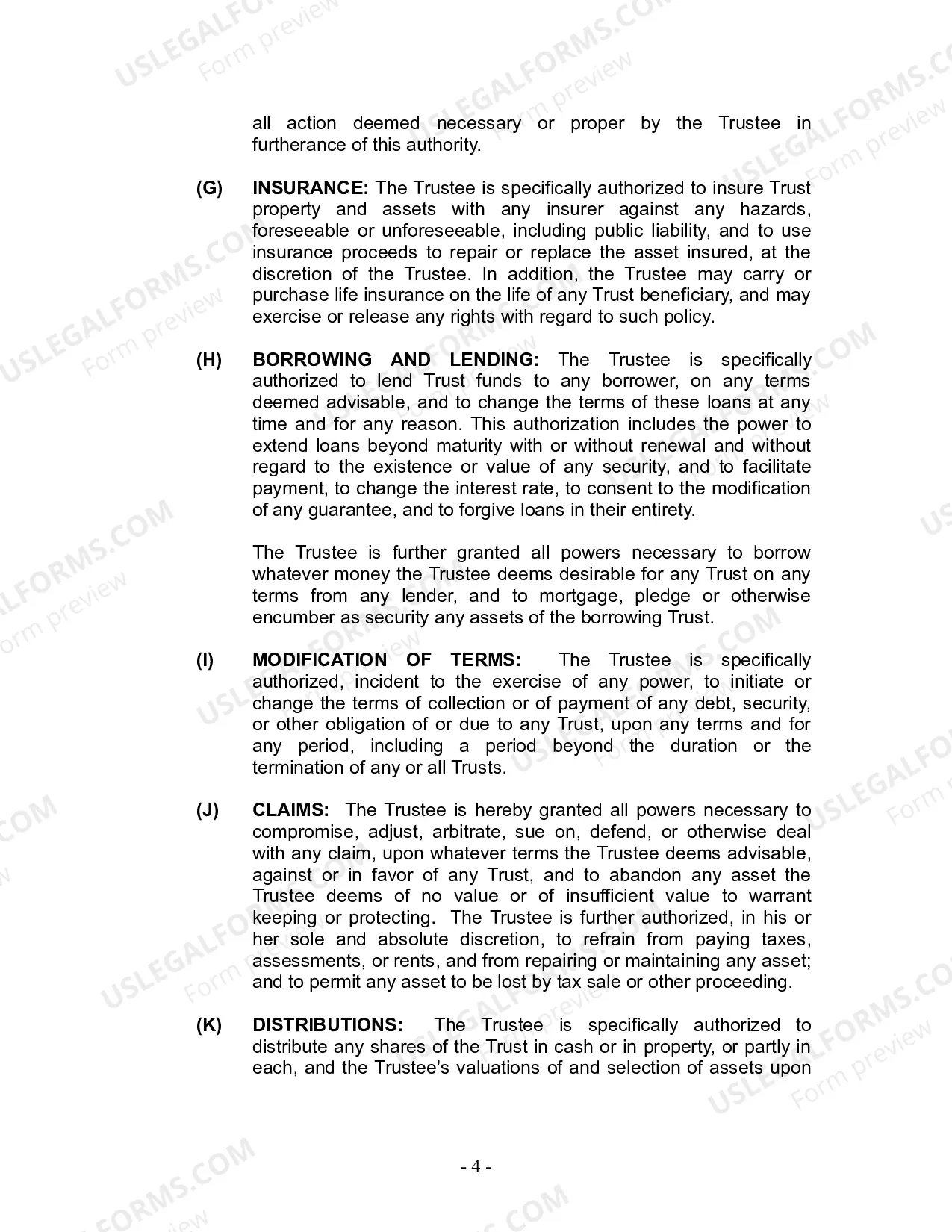 Preview Revocable Living Trust for Husband and Wife with No Children