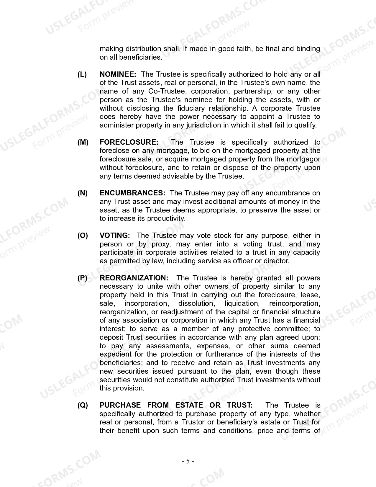 Preview Revocable Living Trust for Husband and Wife with No Children