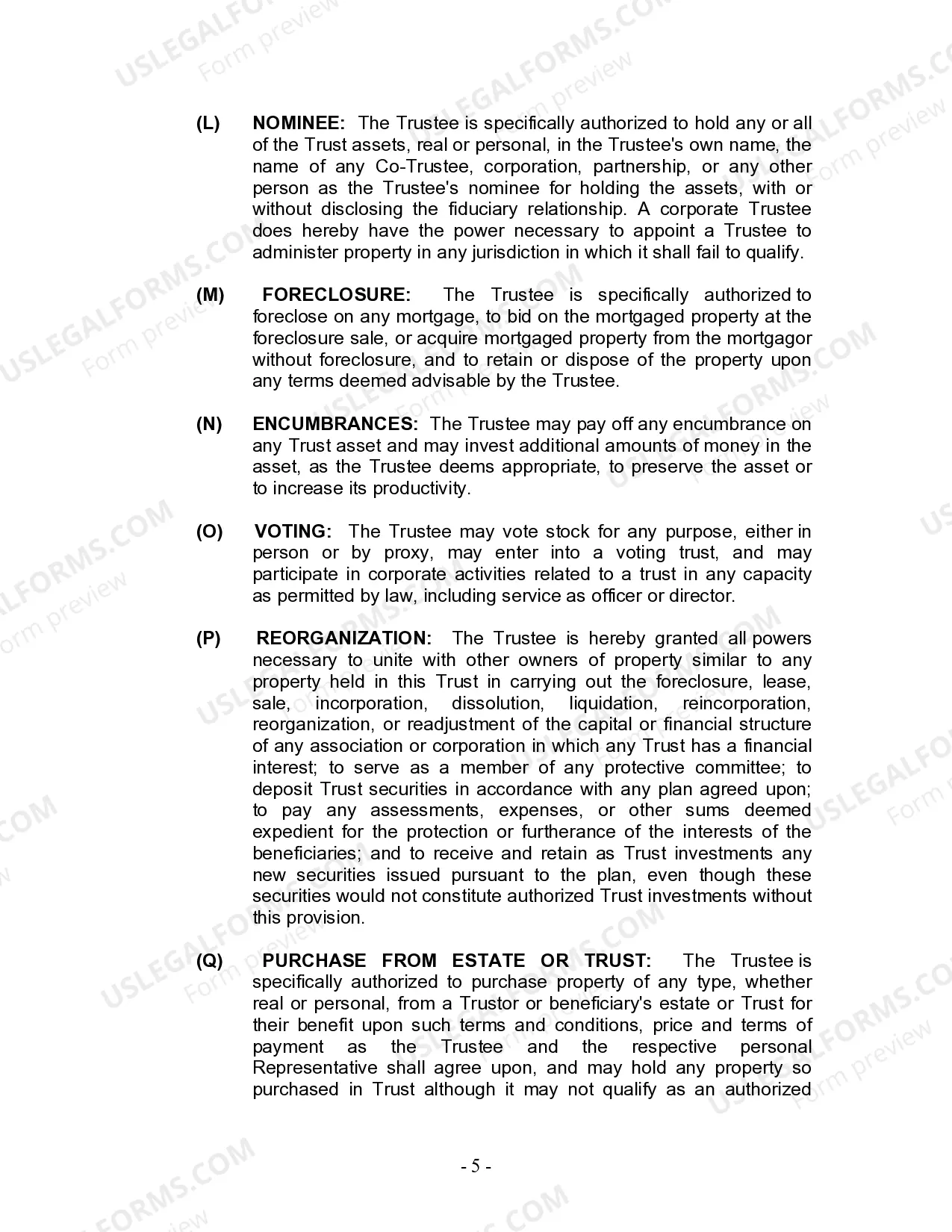 Preview Living Trust for Individual as Single, Divorced or Widow or Widower with No Children