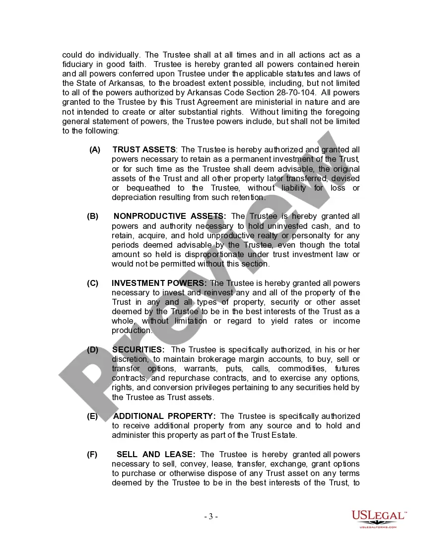 Preview Living Trust for Husband and Wife with Minor and or Adult Children