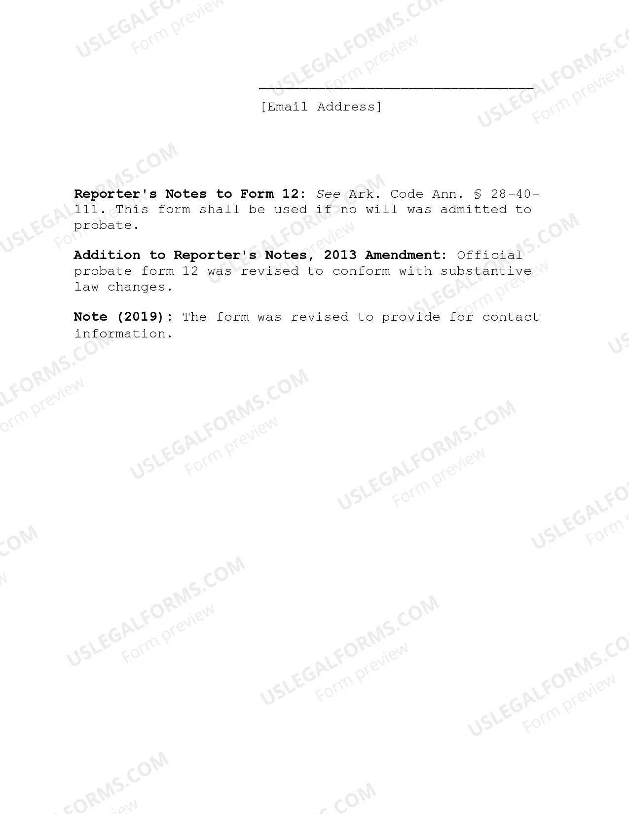 Preview Notice of Appointment as Administrator or Administratrix