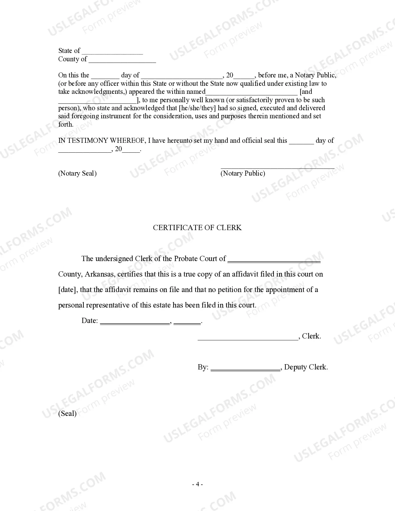 Preview Small Estate Affidavit for Estates under $100,000