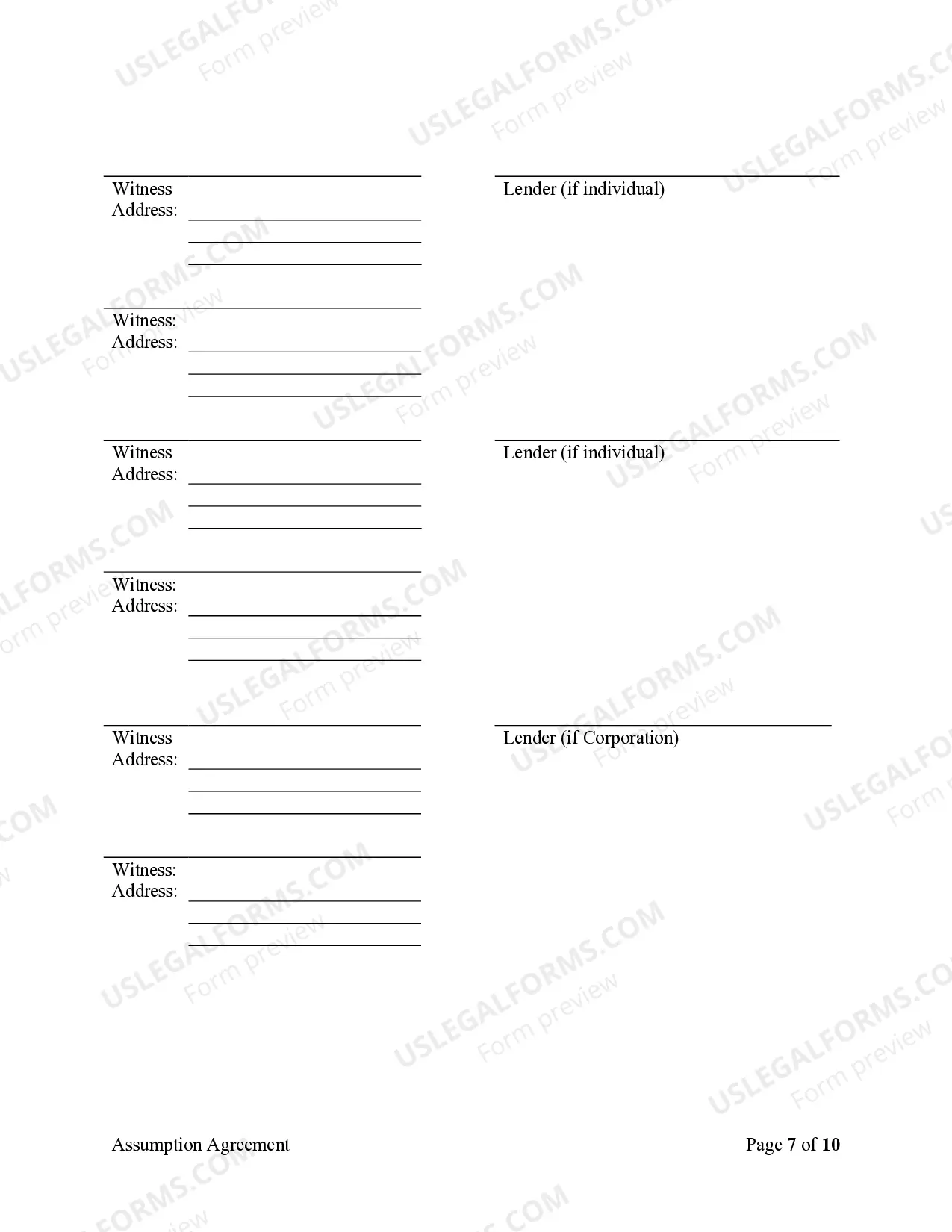 Preview Assumption Agreement of Mortgage and Release of Original Mortgagors