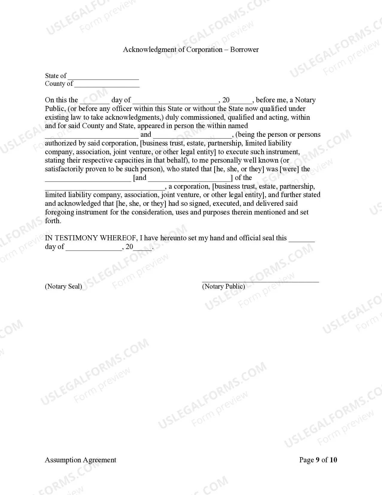 Preview Assumption Agreement of Mortgage and Release of Original Mortgagors