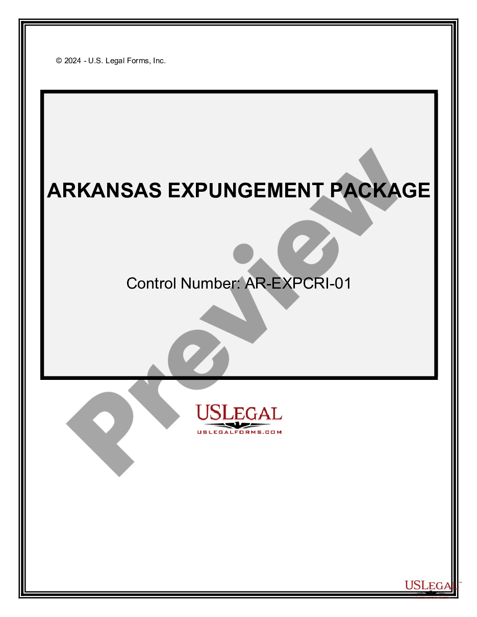 form Arkansas Expungement Package preview
