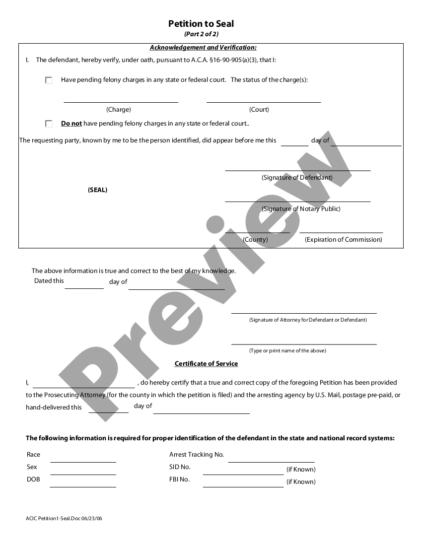 Arkansas Petition For Expungement - Arkansas Expungement Forms Us Legal Forms