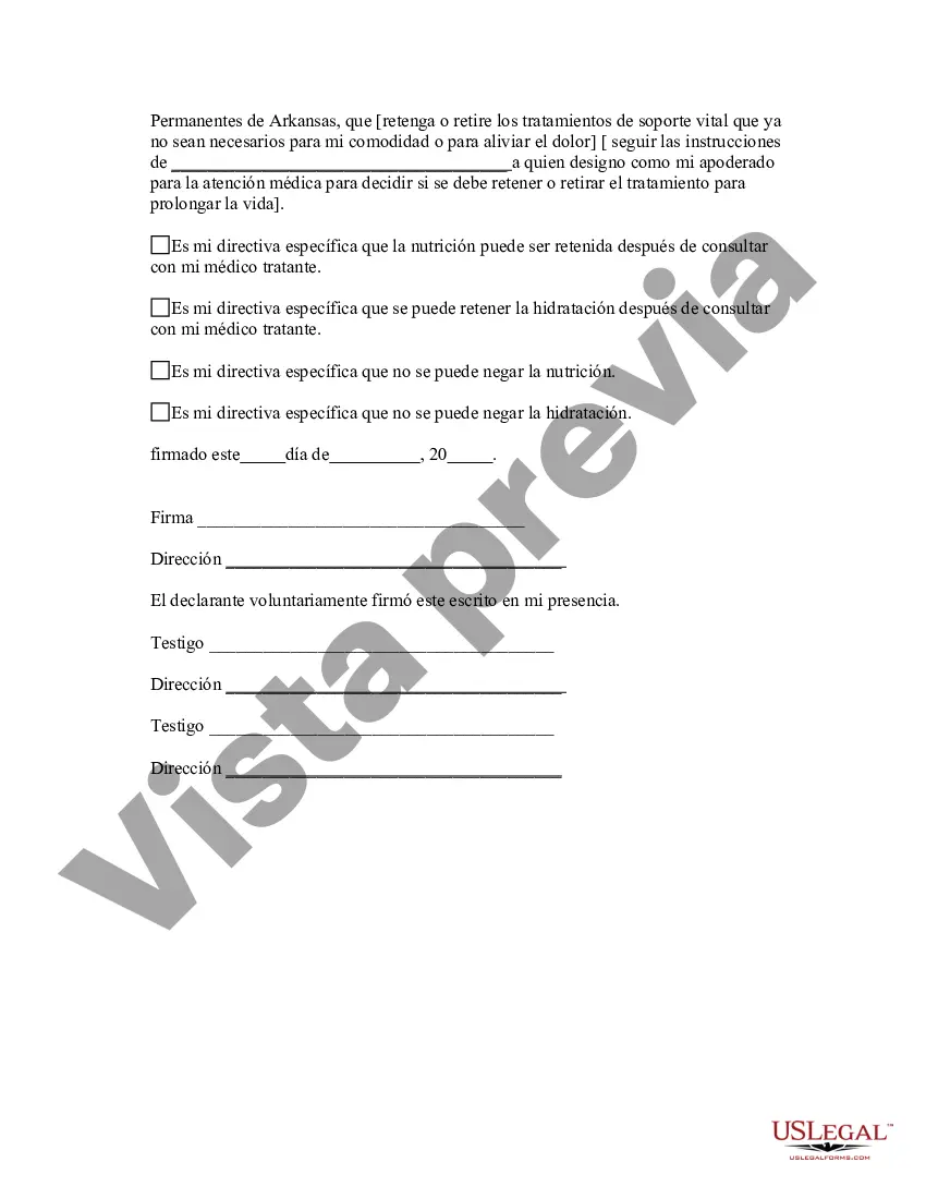 Preview Declaraciones de atención médica - Dos formularios - Testamento en vida - Estatutario