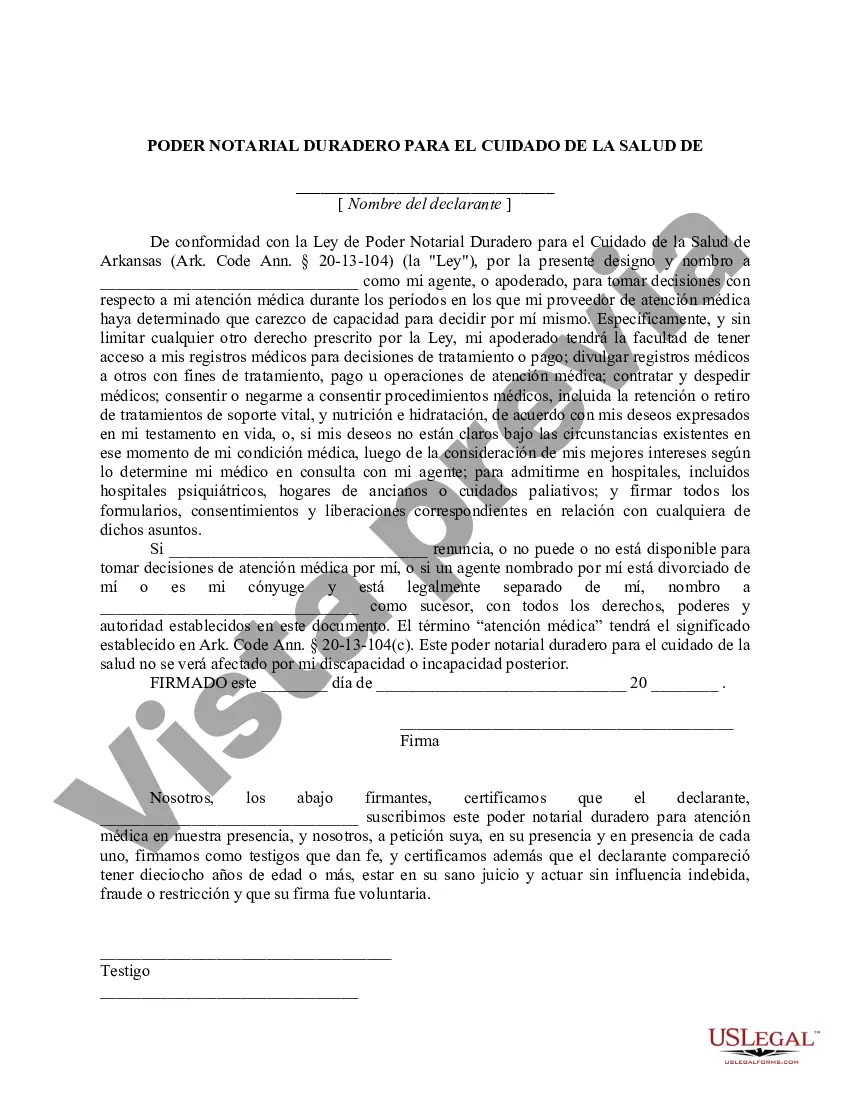 Preview Testamento vital y poder notarial duradero para atención médica