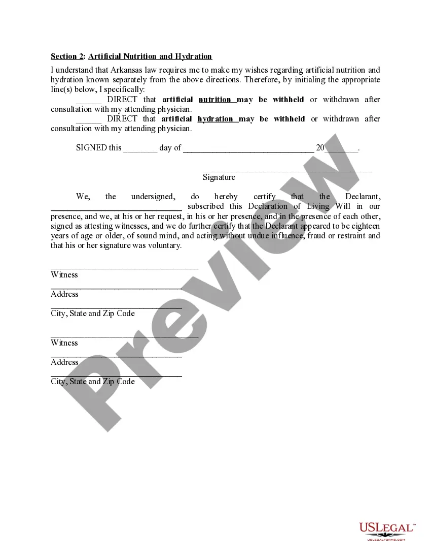 Preview Living Will and Durable Power of Attorney for Health Care