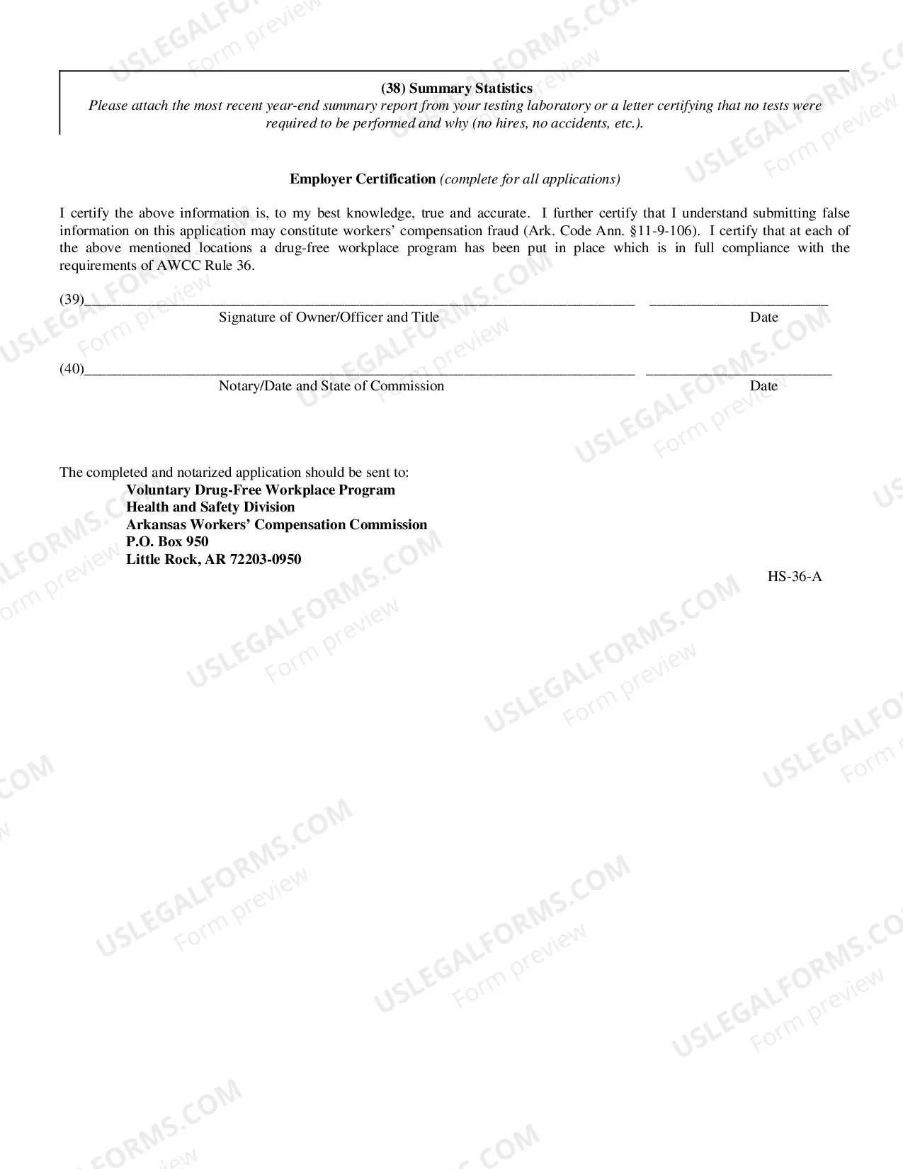 Preview Voluntary Drug-Free Workplace Program Application