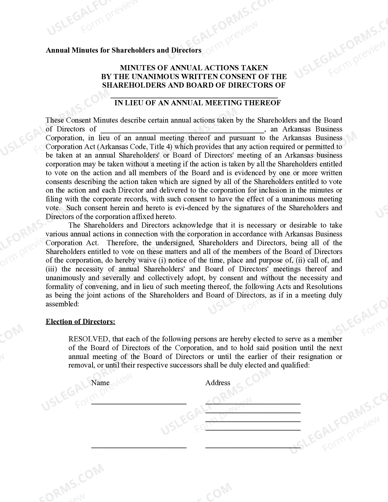 Preview Annual Minutes