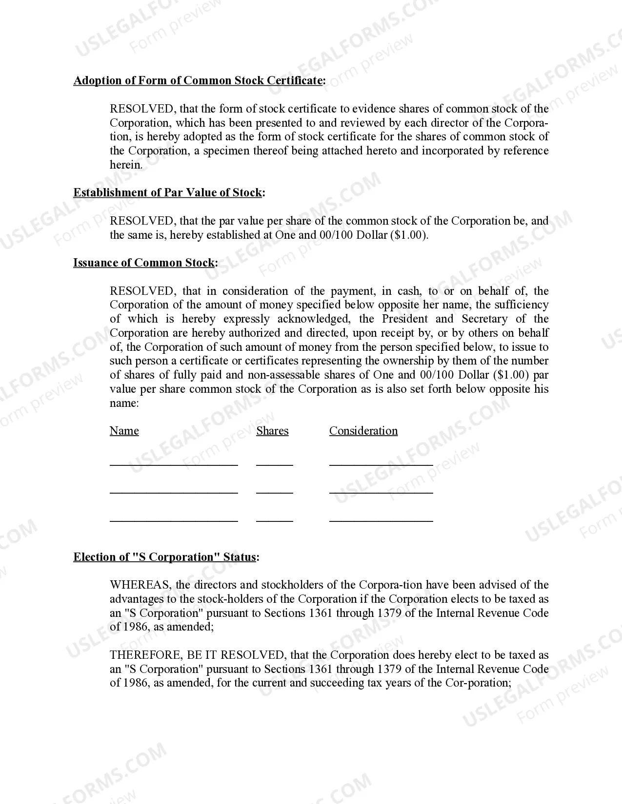 Preview Minutes for Organizational Meeting