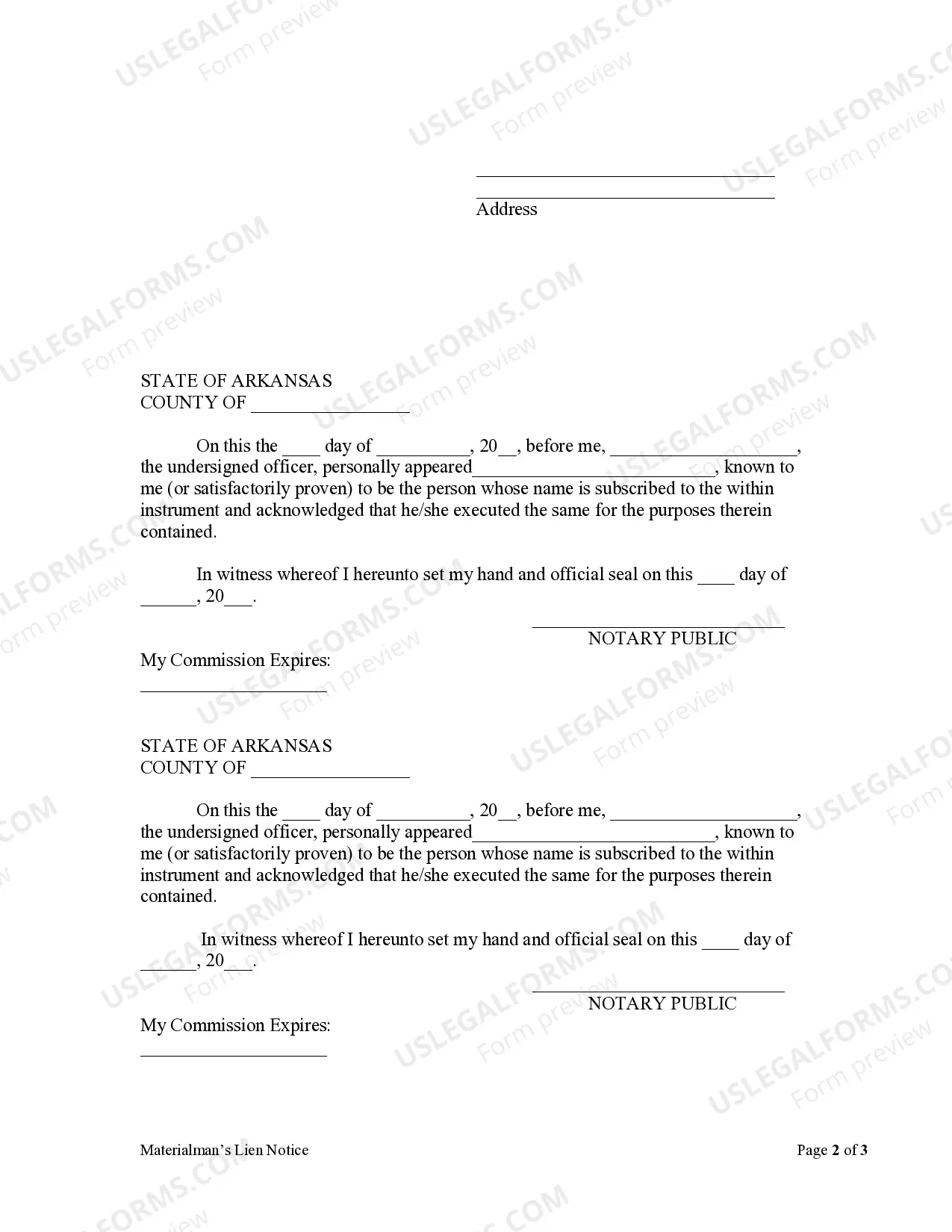 Preview Materialman's Lien Notice - Electrical