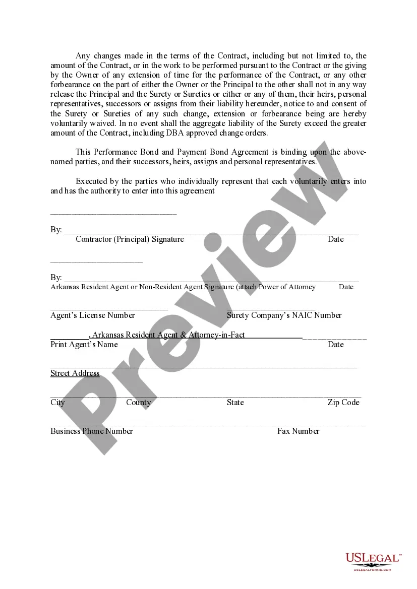 Get Performance and Payment Bond Preview Performance and Payment Bond