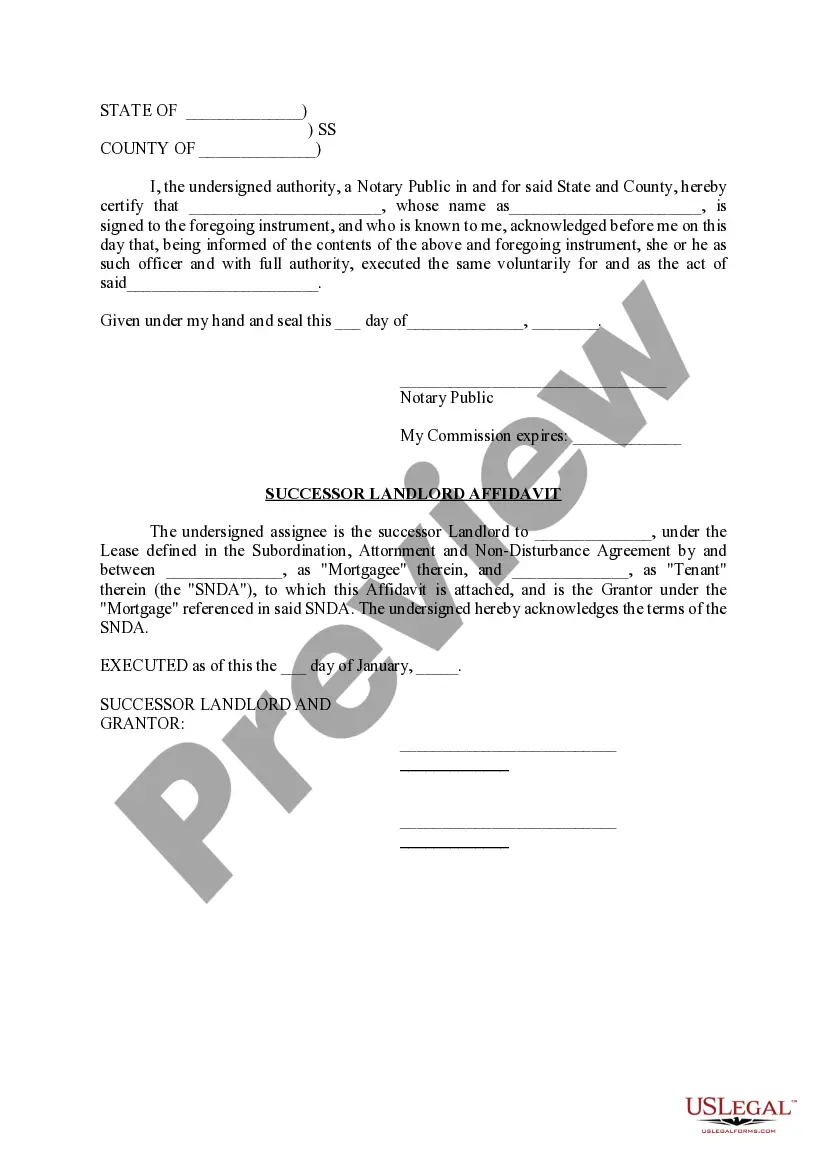 Preview Subordination, Attornment And Non-Disturbance Agreement