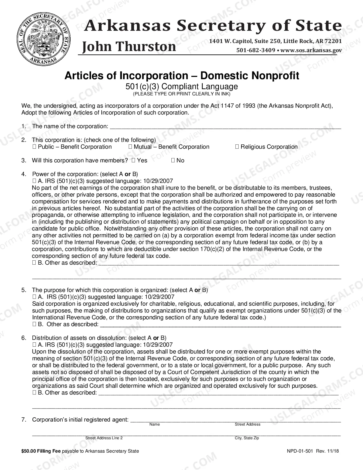 Preview Articles Of Incorporation Compliant Language