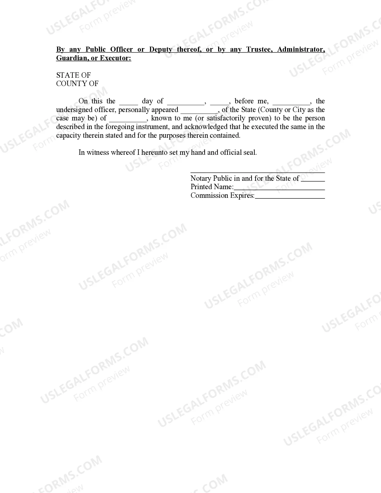 Preview Arkansas Oil and Gas Acknowledgment