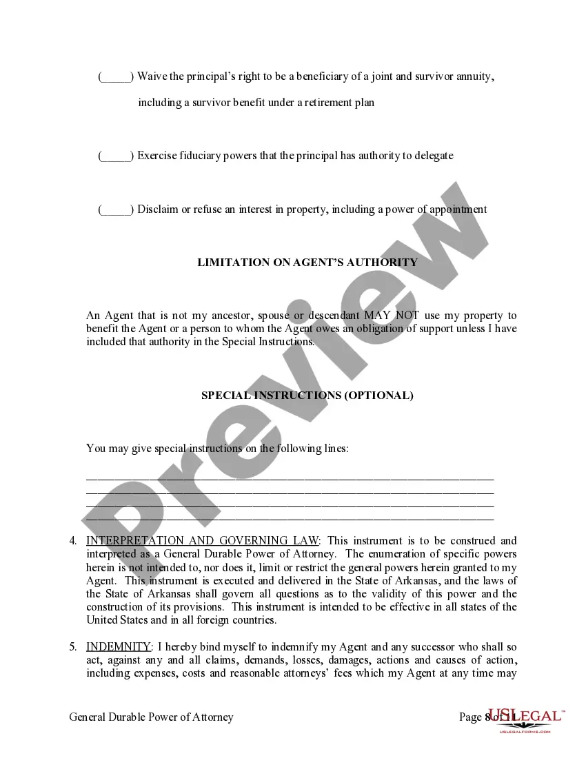 Preview General Durable Power of Attorney for Property and Finances or Financial Effective upon Disability