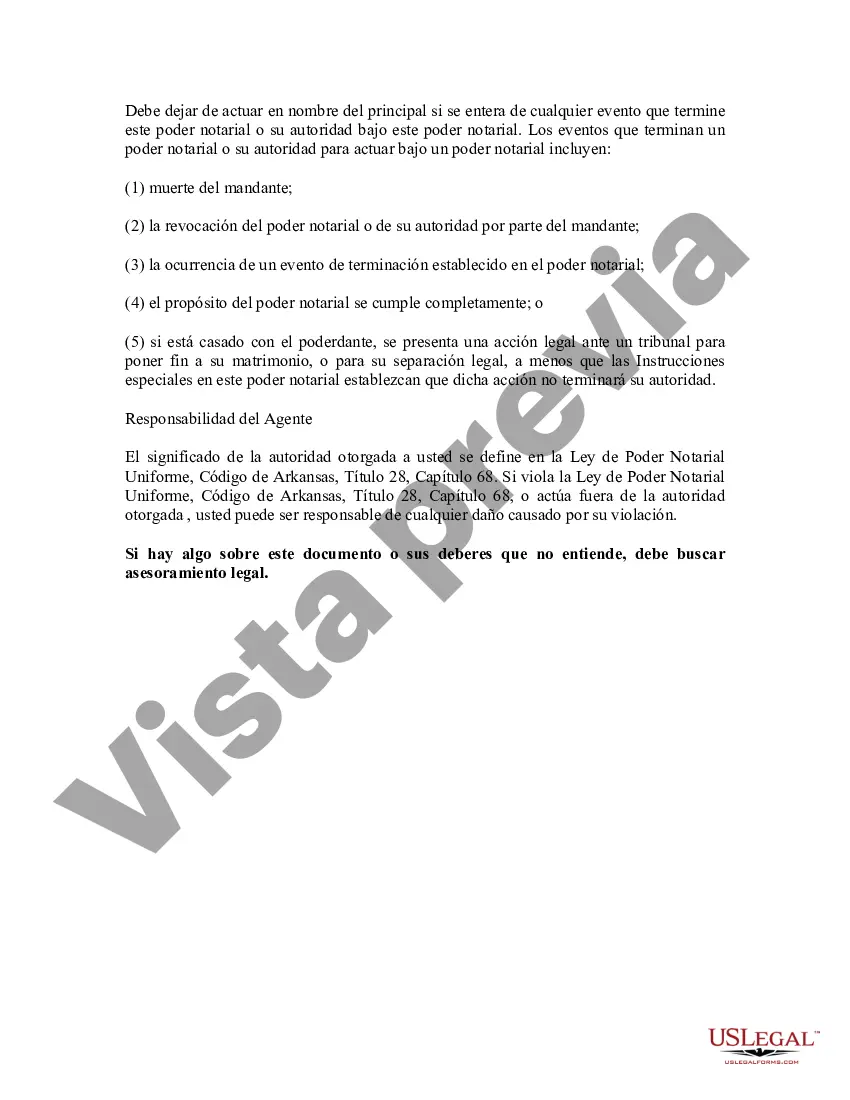 Preview Formulario estatutario Poder notarial para bienes - Disposiciones duraderas