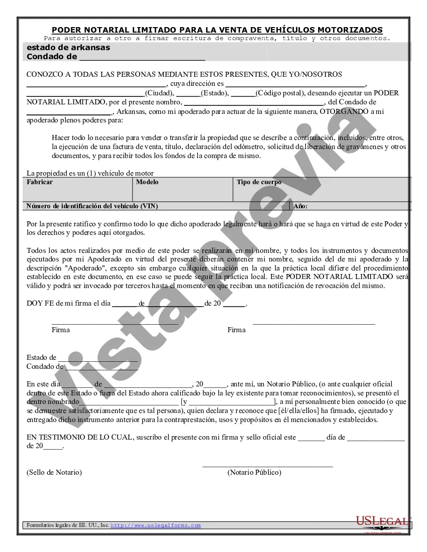 Preview Poder notarial para la venta de vehículos de motor