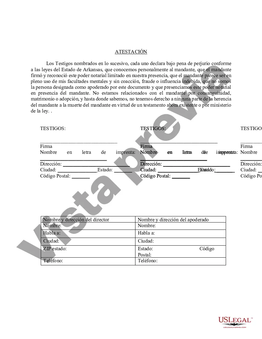 Preview Poder notarial limitado en el que se especifican poderes con ejemplos de poderes incluidos