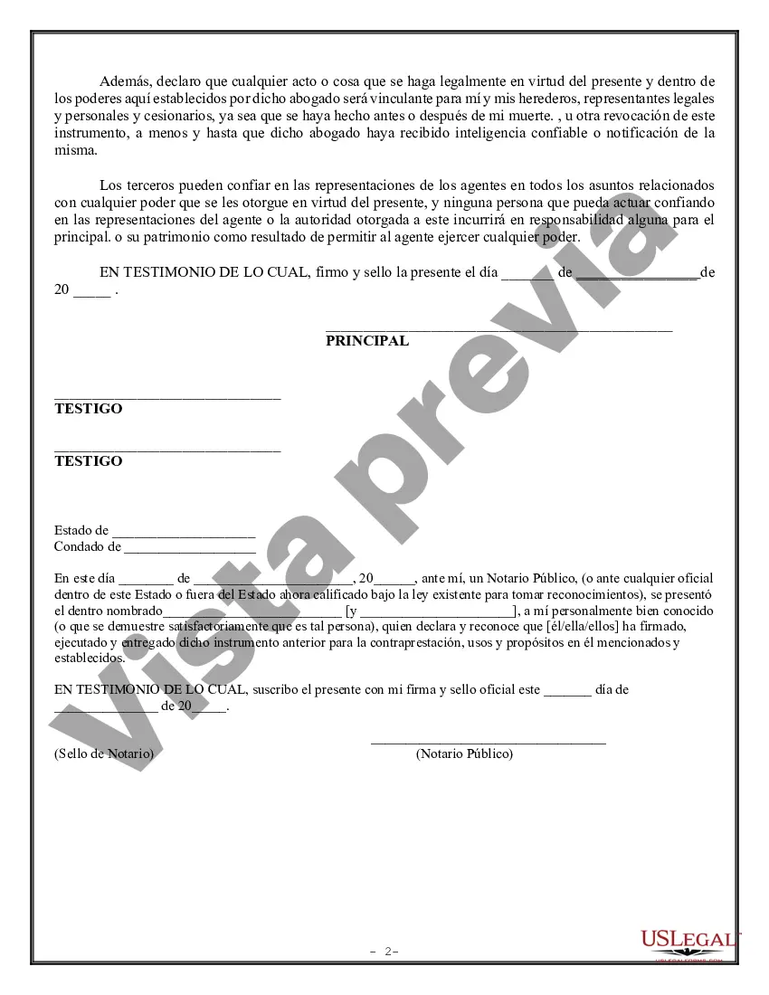 Preview Poder Notarial Limitado para Transacciones de Acciones y Poderes Corporativos