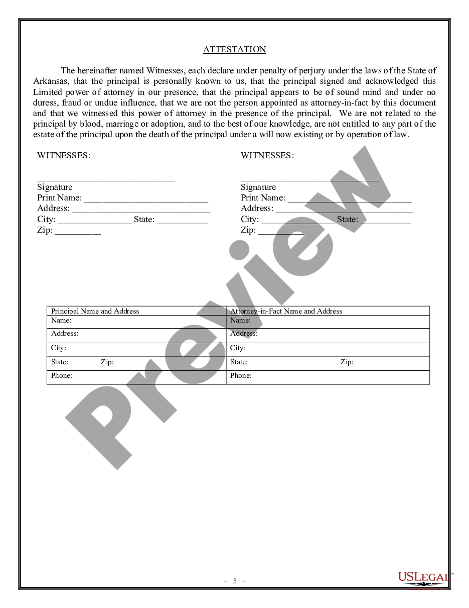form Limited Power of Attorney for Stock Transactions and Corporate Powers preview