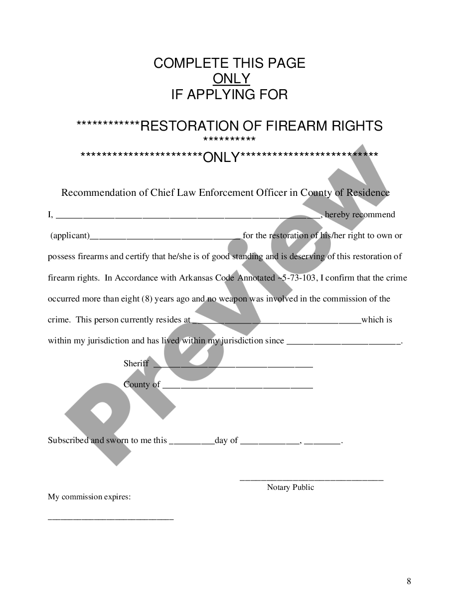 Arkansas Pardon Application Felony Pardon Letter Sample US Legal Forms