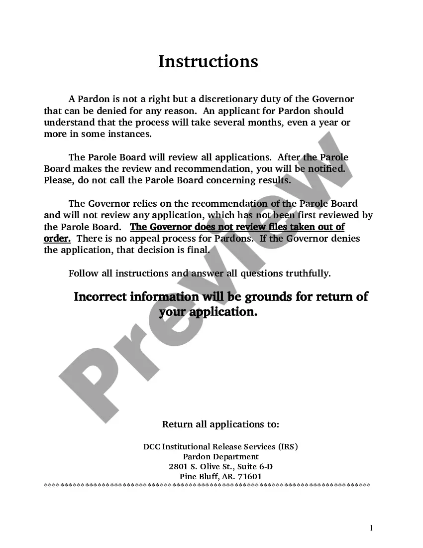 Arkansas Pardon Application Felony Pardon Letter Sample Us Legal Forms