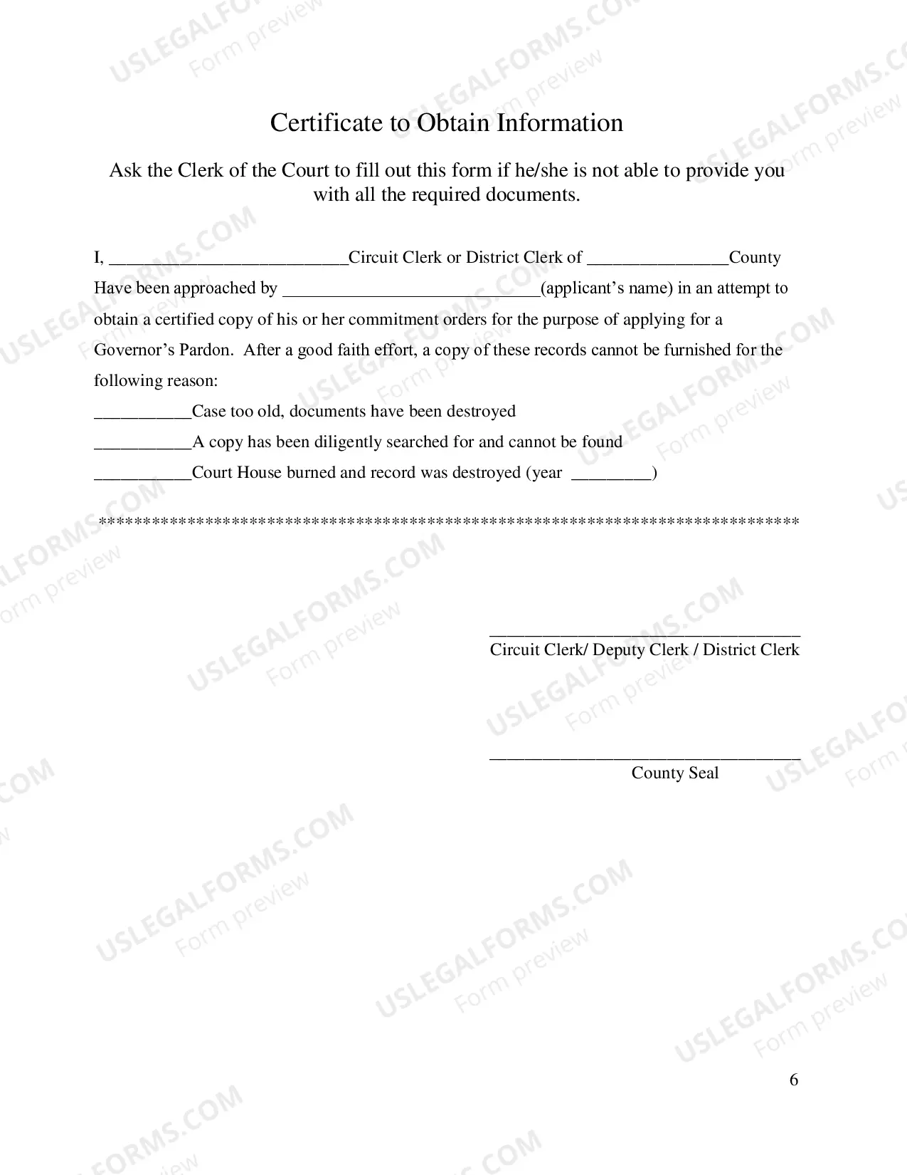 Preview Pardon Application