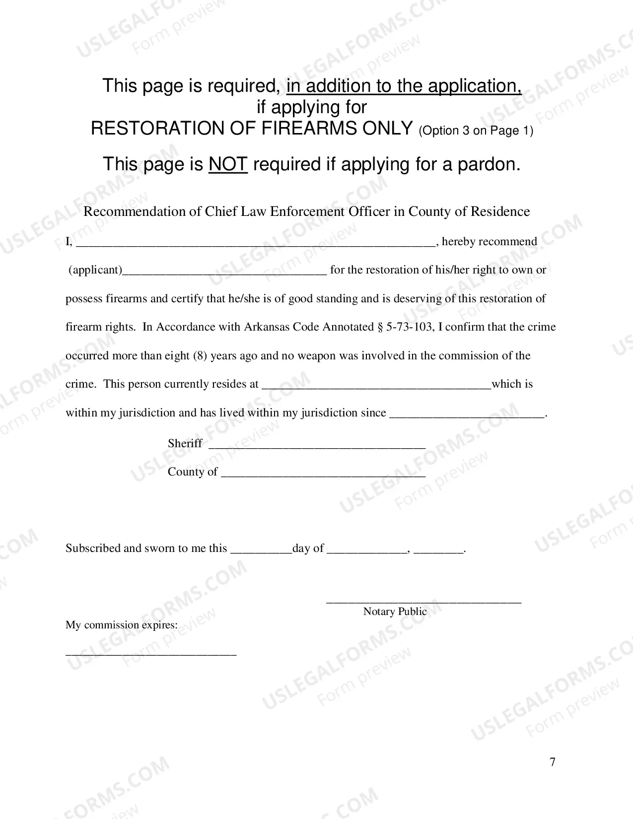Preview Pardon Application