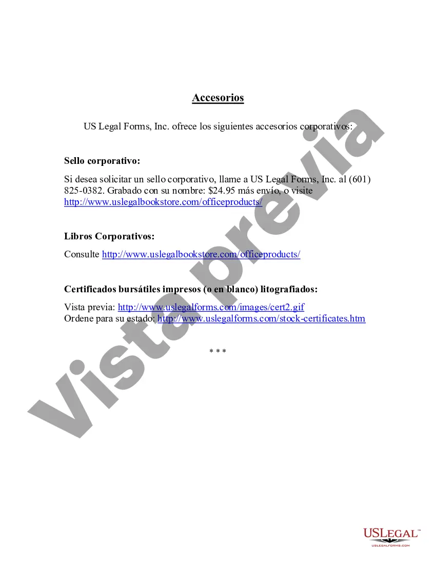 Preview Ejemplos de registros corporativos para una corporación profesional de Arkansas