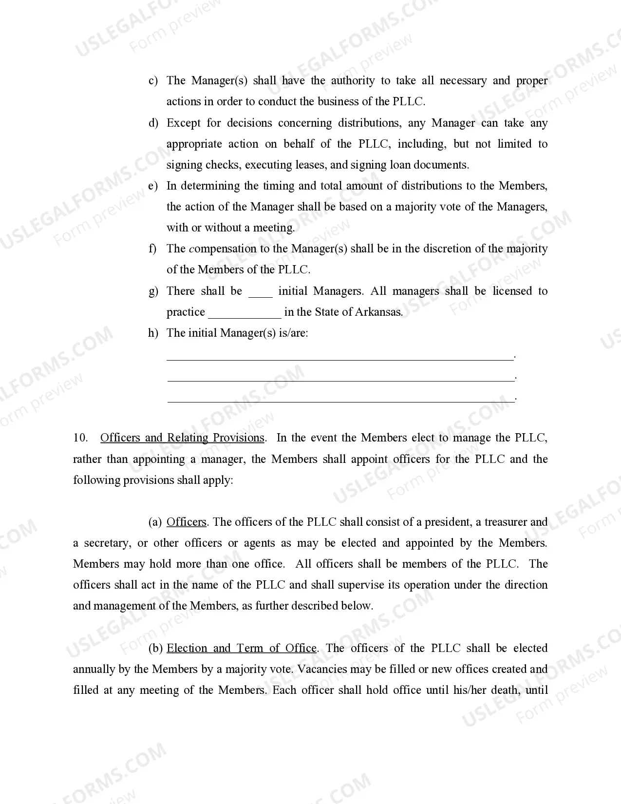 Preview Sample Operating Agreement for Professional Limited Liability Company PLLC