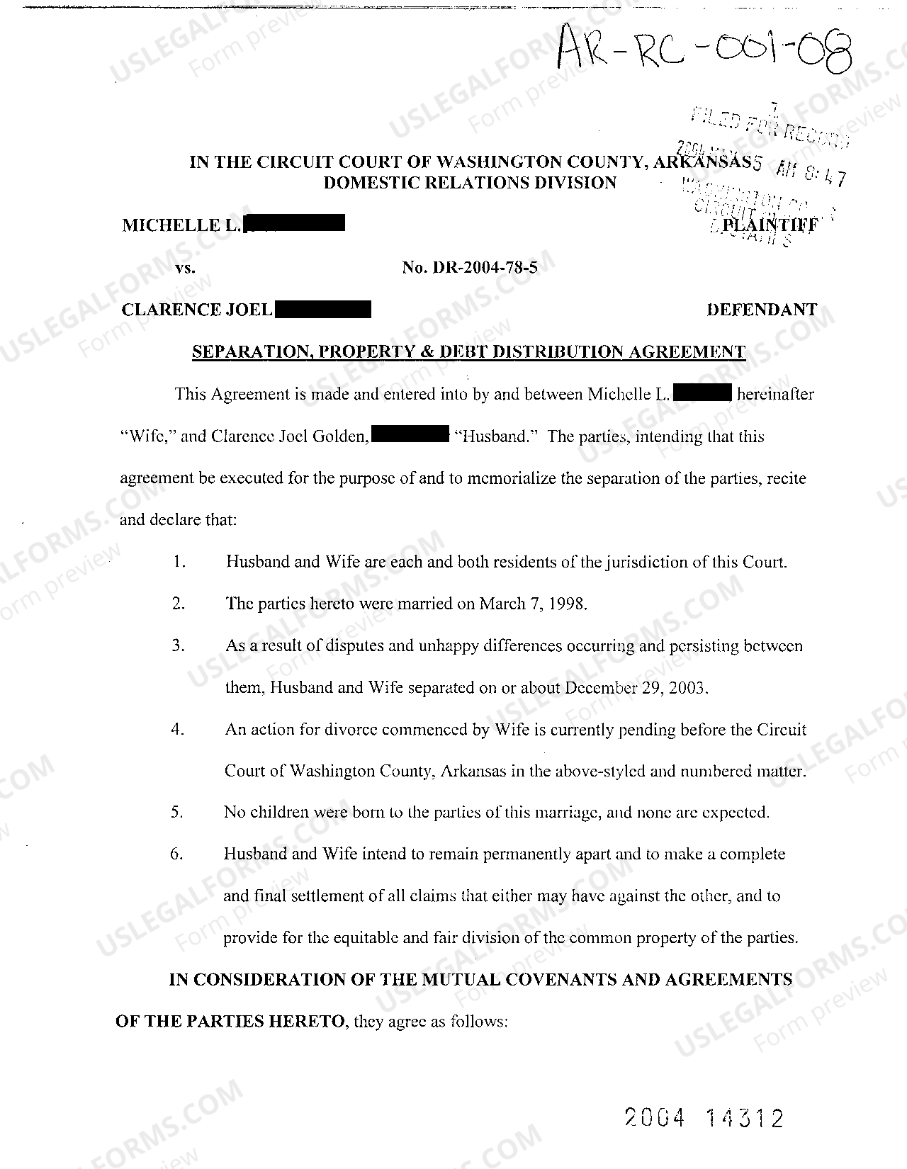 Divorce Property Division Form US Legal Forms