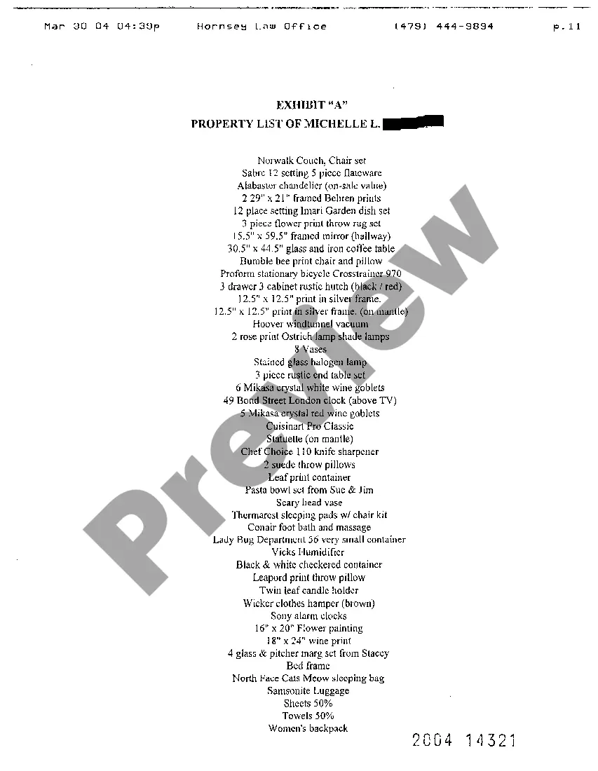 Preview A08 Legal Separation, Property and Debt Distribution Agreement