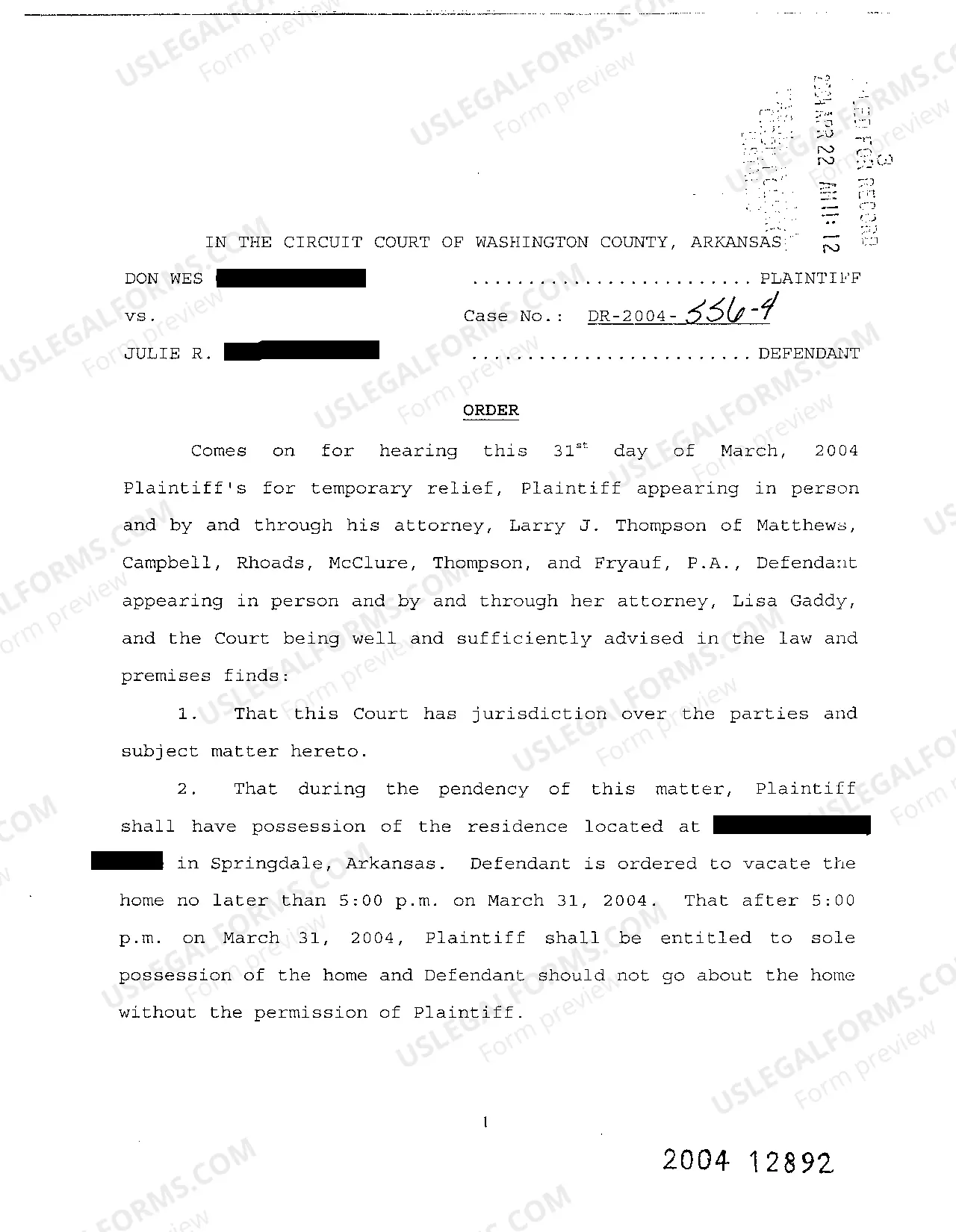 Preview A07 Answer To Counterclaim on Divorce with No Children