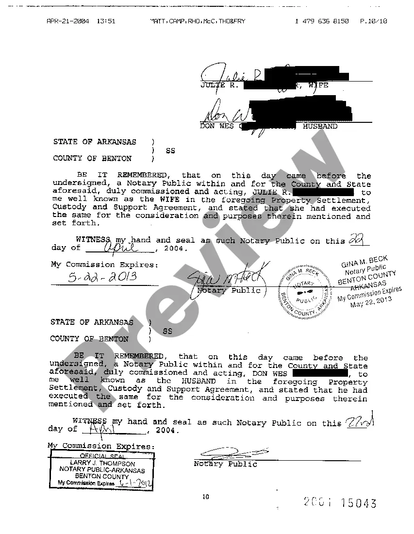 Preview A12 Property Settlement Agreement on Divorce with No Children