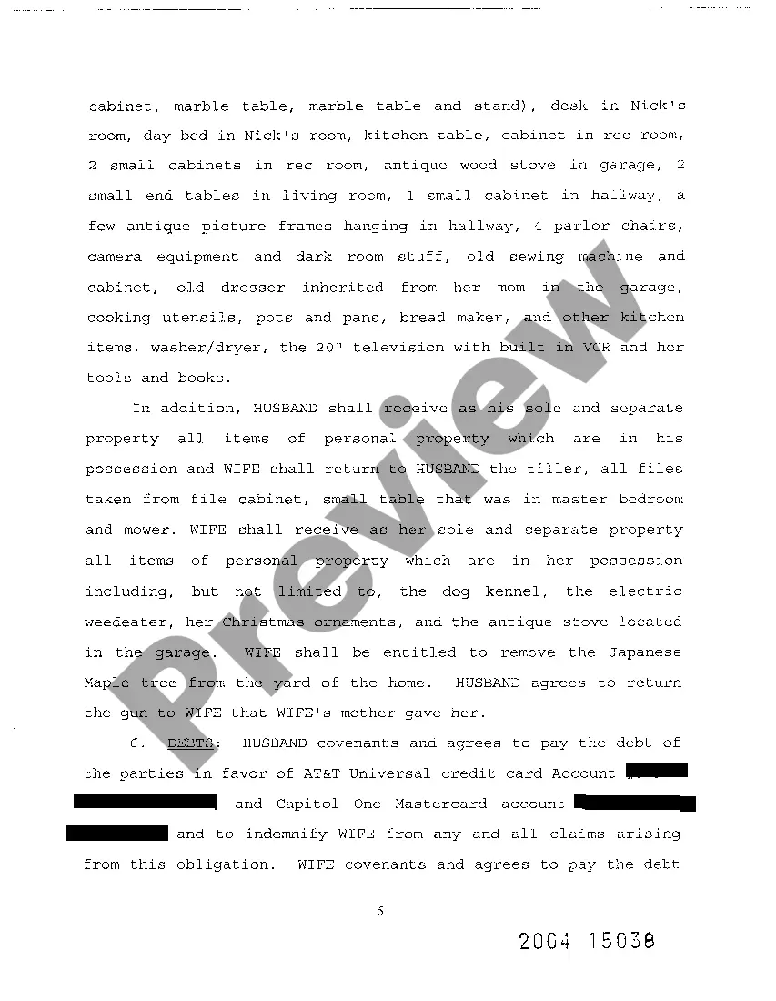 Preview A12 Property Settlement Agreement on Divorce with No Children