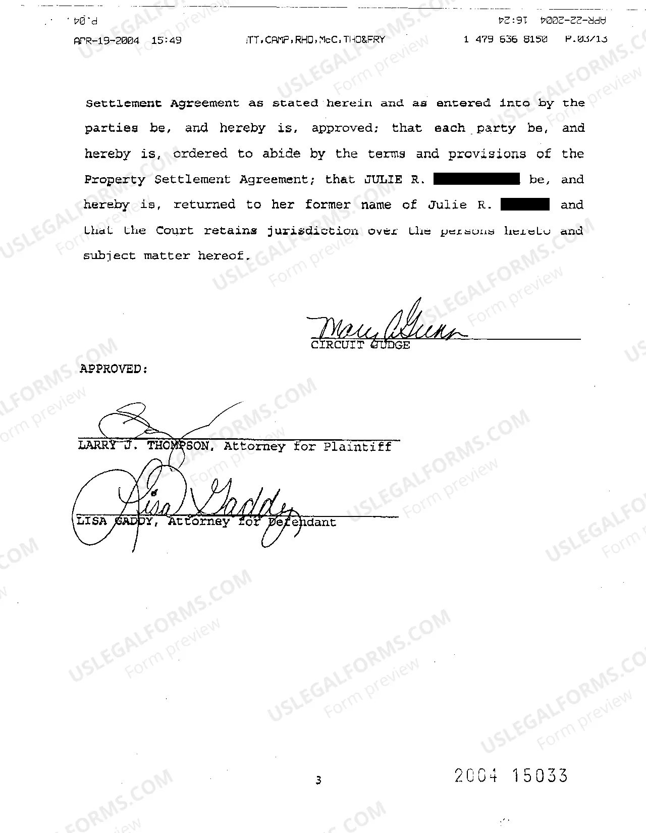 Preview A14 Decree of Divorce on Divorce with No Children