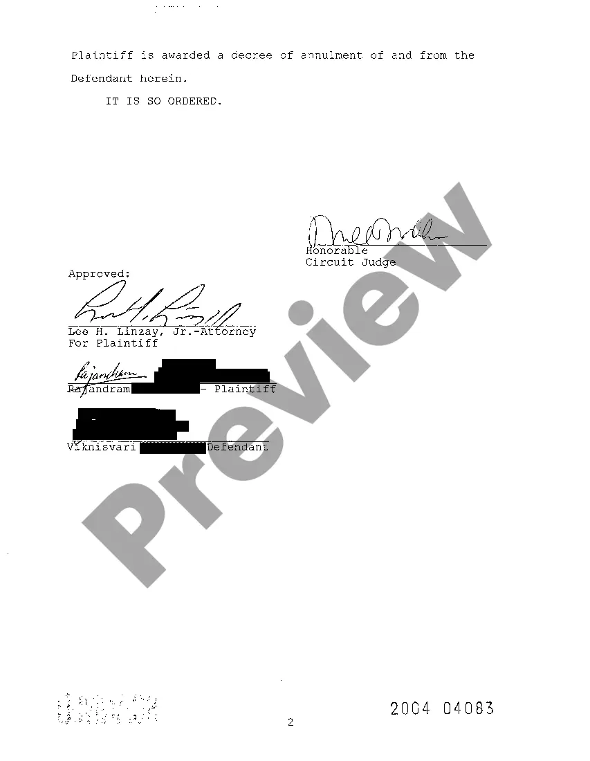 Get A04 Decree of Annulment Preview A04 Decree of Annulment