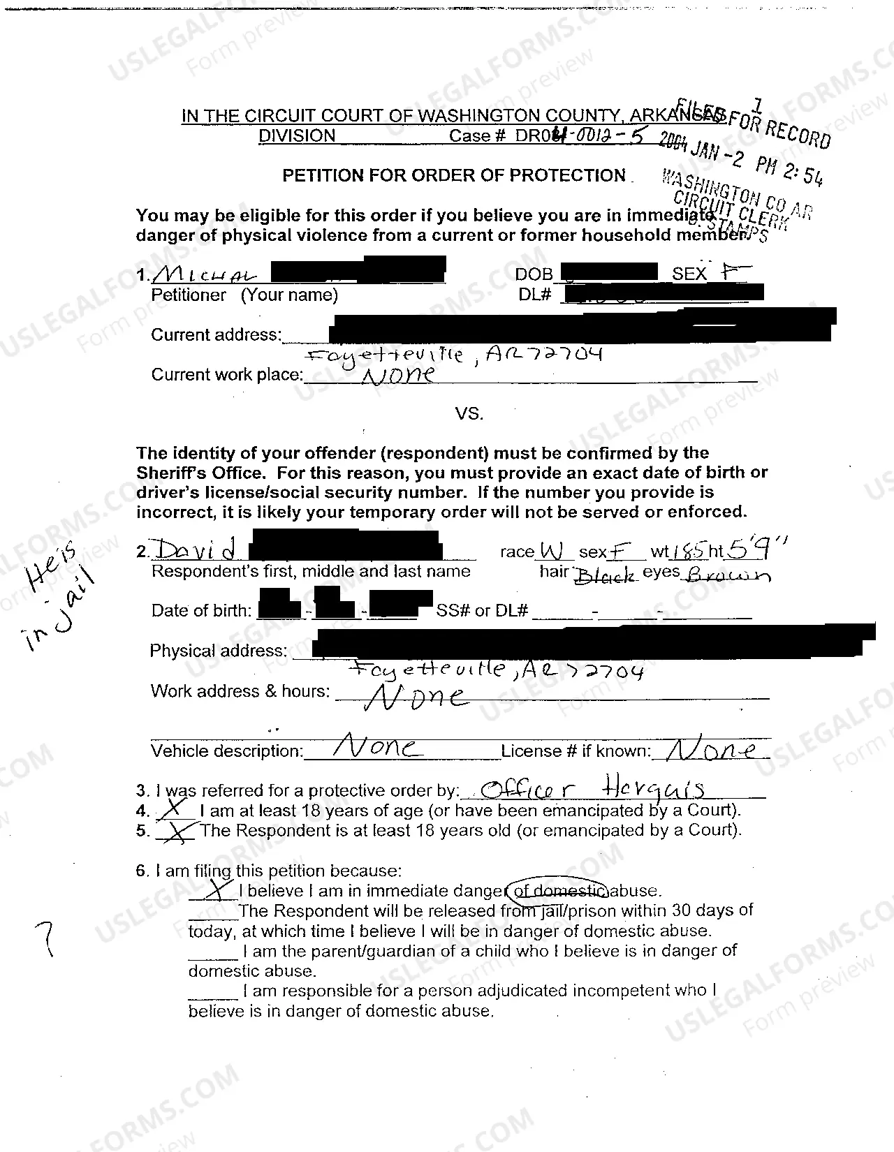 Preview A01 Cover Sheet State of Arkansas Circuit Court - Domestic Relations