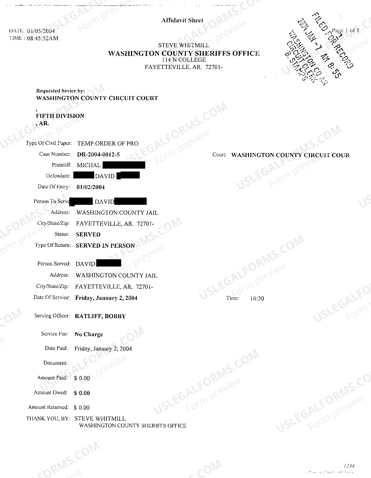 Preview A01 Cover Sheet State of Arkansas Circuit Court - Domestic Relations