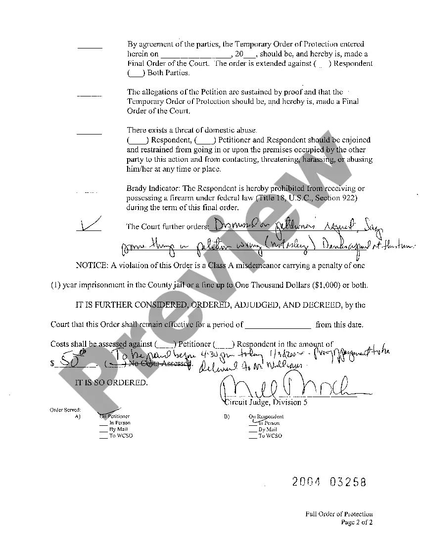 Preview A02 Petition For Order of Protection