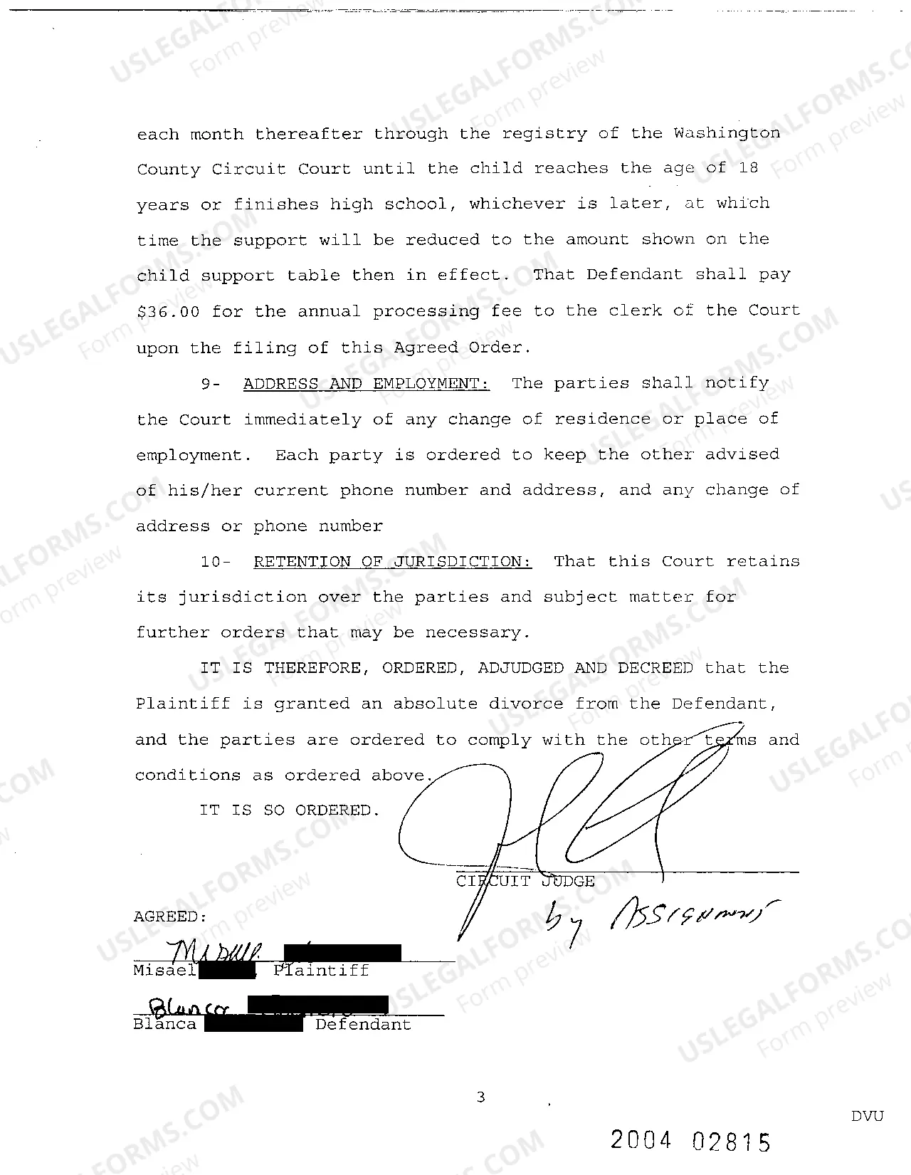 Preview A05 Agreed Order of Paternity